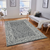 2' X 3' Gray And Ivory Wool Geometric Hand Hooked Area Rug