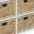 30" White Wood And Water Hyacinth Accent Cabinet With Six Drawers