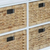 30" White Wood And Water Hyacinth Accent Cabinet With Six Drawers