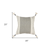 20" Gray and White Color Block Cotton Throw Pillow With Tassels