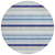 8' Blue Purple And Gray Round Striped Washable Indoor Outdoor Area Rug