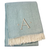 Herringbone Cotton Blend A Initial Throw Blanket with Tassels And Embroidery
