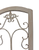 68" Beige Metal And Wood Folding Three Panel Screen Room Divider
