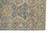 2' X 3' Blue and Gold Wool Floral Hand Knotted Area Rug With Fringe