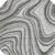 8' Gray Charcoal And Ivory Round Abstract Washable Indoor Outdoor Area Rug