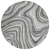 8' Gray Charcoal And Ivory Round Abstract Washable Indoor Outdoor Area Rug