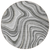 8' Gray Charcoal And Ivory Round Abstract Washable Indoor Outdoor Area Rug