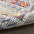 6' Ivory Gray And Red Floral Distressed Runner Rug
