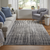 7' X 10' Gray and Black Abstract Power Loom Area Rug