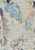 5' X 8' Beige and Blue Abstract Distressed Area Rug