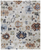 5' X 8' Ivory Red and Blue Floral Power Loom Area Rug