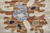 5' X 8' Ivory Red and Blue Floral Power Loom Area Rug