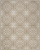 6' X 9' Taupe and Ivory Floral Non Skid Area Rug