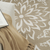 6' X 9' Taupe and Ivory Floral Non Skid Area Rug