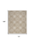 6' X 9' Taupe and Ivory Floral Non Skid Area Rug