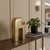 Antiqued Brass Aluminum Modern Abstract Tabletop Sculpture