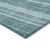 8' X 10' Teal Blue Turquoise And Aqua Striped Washable Indoor Outdoor Area Rug