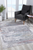 5' X 8' Gray Abstract Irregular Blocks Area Rug