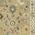5' X 8' Beige Light Blue And Tan Oriental Area Rug With Fringe