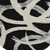 8' Black Ivory And Gray Round Abstract Washable Indoor Outdoor Area Rug