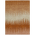 9' X 12' Copper Brown And Beige Striped Washable Indoor Outdoor Area Rug