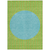 5' X 8' Lime Green And Blue Striped Washable Indoor Outdoor Area Rug