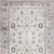 4' X 6' Ivory and Gray Floral Distressed Non Skid Area Rug