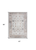 4' X 6' Ivory and Gray Floral Distressed Non Skid Area Rug
