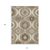 10' X 14' Taupe Brown And Ivory Medallion Washable Indoor Outdoor Area Rug