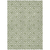 9' X 12' Green And Beige Geometric Washable Indoor Outdoor Area Rug