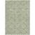9' X 12' Green And Beige Geometric Washable Indoor Outdoor Area Rug