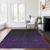 10' X 14' Eggplant Purple And Charcoal Abstract Washable Indoor Outdoor Area Rug