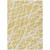 10' X 14' Gold and White Abstract Washable Non Skid Indoor Outdoor Area Rug