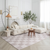 8' X 11' Beige and Brown Checkered Area Rug