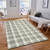 4' X 6' Gray And Ivory Wool Plaid Hand Tufted Area Rug