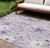 8' X 10' Lavender And Lilac Floral Washable Indoor Outdoor Area Rug