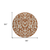 8' Brown And Beige Round Floral Washable Indoor Outdoor Area Rug