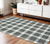 4' X 6' Dark Gray And Ivory Wool Plaid Hand Tufted Area Rug
