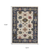 7' X 10' Blue And Ivory Floral Area Rug With Fringe