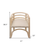 Ivory And Natural Upholstered Linen Curved Back Dining Arm Chair