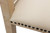 Ivory And Natural Upholstered Linen Curved Back Dining Arm Chair