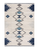 2' X 5' Blue and Ivory Southwestern Area Rug