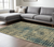 10' X 13' Beige And Blue Geometric Area Rug