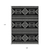 9' X 12' Black And Ivory Southwestern Washable Indoor Outdoor Area Rug