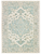 5' X 8' Turquoise and Cream Medallion Area Rug