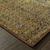 12' Green And Gold Geometric Distressed Runner Rug