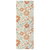 2' X 8' Ivory Green and Orange Floral Stain Resistant Indoor Outdoor Runner Rug