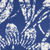 8' Ivory and Navy Blue Floral Distressed Non Skid Runner Rug