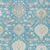 9' X 12' Teal Blue Gray And Ivory Damask Washable Indoor Outdoor Area Rug