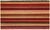 17" X 29" Red Orange and Natural Coir Striped Outdoor Door Mat